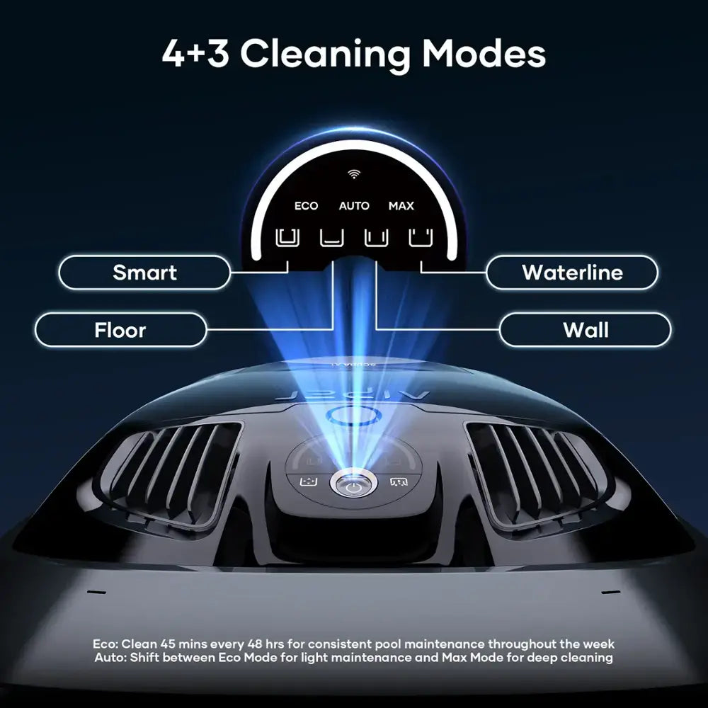 Aiper - Scuba X1 Pro: Adaptive Robotic Pool Cleaner, Max Coverage Ultra-Fine Filtration, Works with HydroComm Pure, 6,600 GPH - Gray
