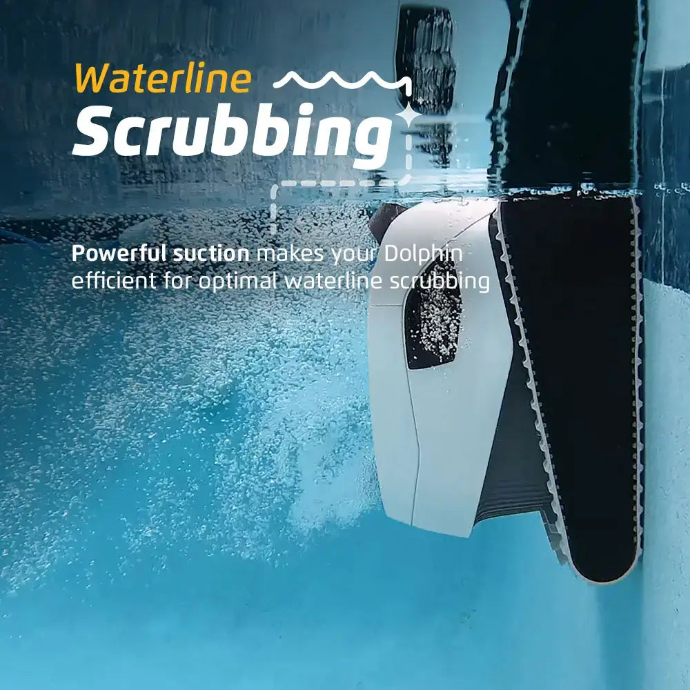Dolphin - Explorer E50 Wi-Fi Automatic Robotic Pool Vacuum Cleaner, Waterline Scrubber Brush, Ideal for Pools Up to 50ft in Length - Wi-Fi Connectivity