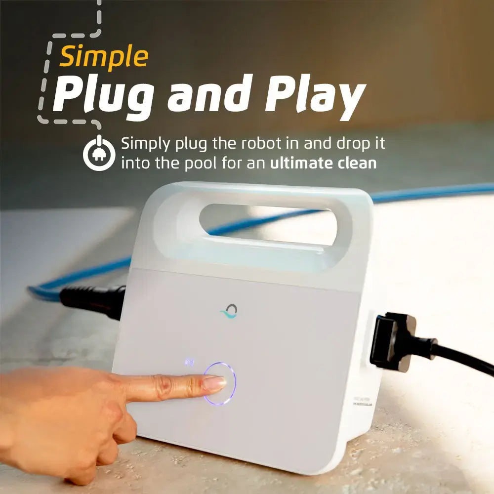 Dolphin - Explorer E50 Wi-Fi Automatic Robotic Pool Vacuum Cleaner, Waterline Scrubber Brush, Ideal for Pools Up to 50ft in Length - Wi-Fi Connectivity