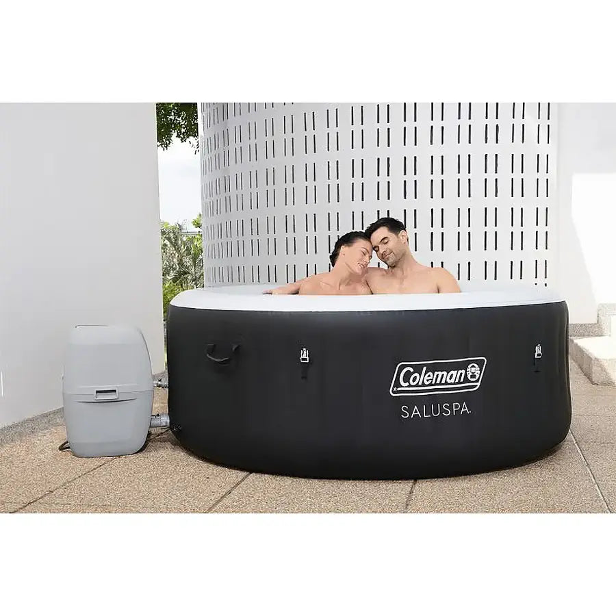 Coleman - 4 Person Portable Inflatable Outdoor Hot Tub - Black