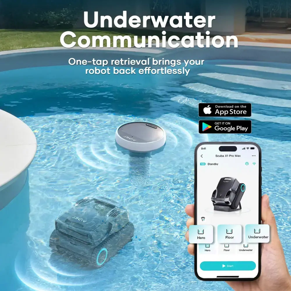 Aiper - HydroComm Pro: Water Quality Monitor with Underwater Communication for Scuba X1 Series, Tracks TDS, EC, pH, Temp & ORP - White