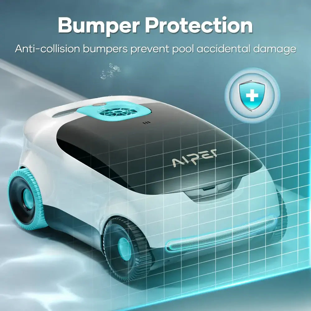 Aiper - Scuba L1 Cordless Robotic Pool Cleaner for Above-Ground Pools up to 1100sq.ft, Bumper Protection, Automatic Pool Vacuum - White