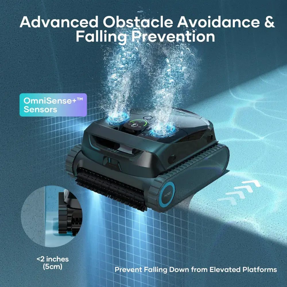 Aiper - Scuba X1 Pro: Adaptive Robotic Pool Cleaner, Max Coverage Ultra-Fine Filtration, Works with HydroComm Pure, 6,600 GPH - Gray