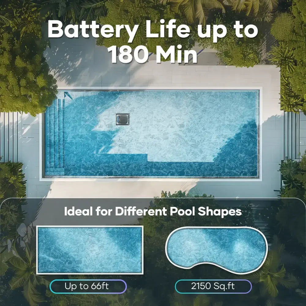 Aiper - Scuba N1 Pro Cordless Robotic Pool Cleaner for In-Ground Pools up to 2150sq.ft, Pool Vacuum with Infrared Sensors - White