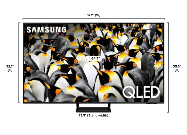 Samsung - 65” Class Q70D Series QLED 4K Smart Tizen TV (2024) - Open Box - Fair
