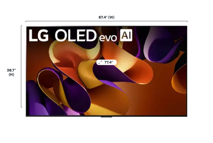 LG - 77" Class G4 Series OLED evo 4K UHD Smart webOS TV with One Wall Design (2024)