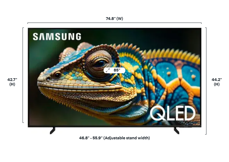 Samsung - 85” Class Q60D Series QLED 4K Smart Tizen TV (2024)