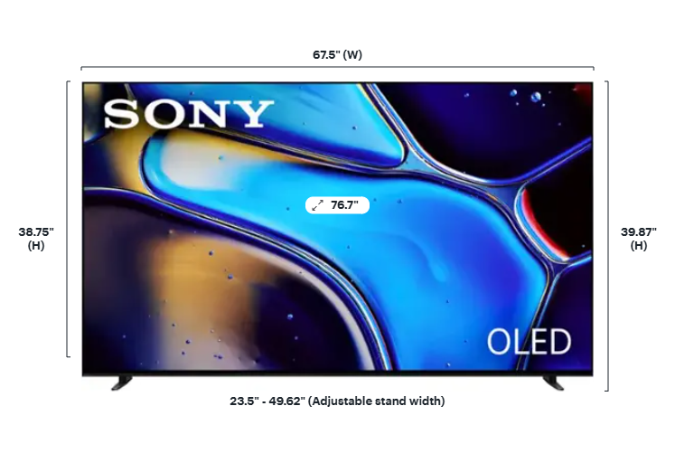 Sony - 77" Class BRAVIA 8 OLED 4K UHD Smart Google TV (2024)