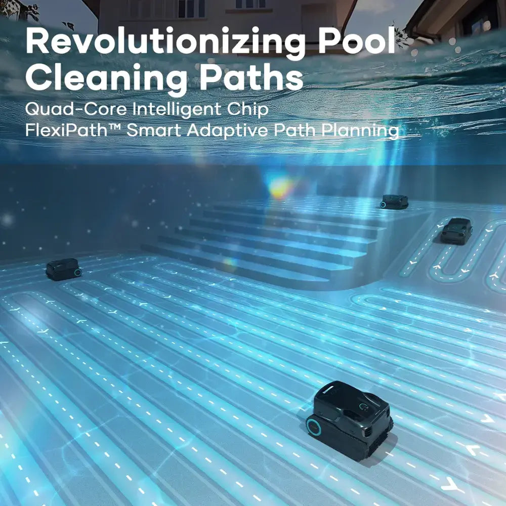 Aiper - Scuba X1 Pro Max: All-in-One Robotic Pool Cleaner with FlexiPath™ 2.0, OmniSense+™ 2.0, TVC Engine, and App Control - Gray