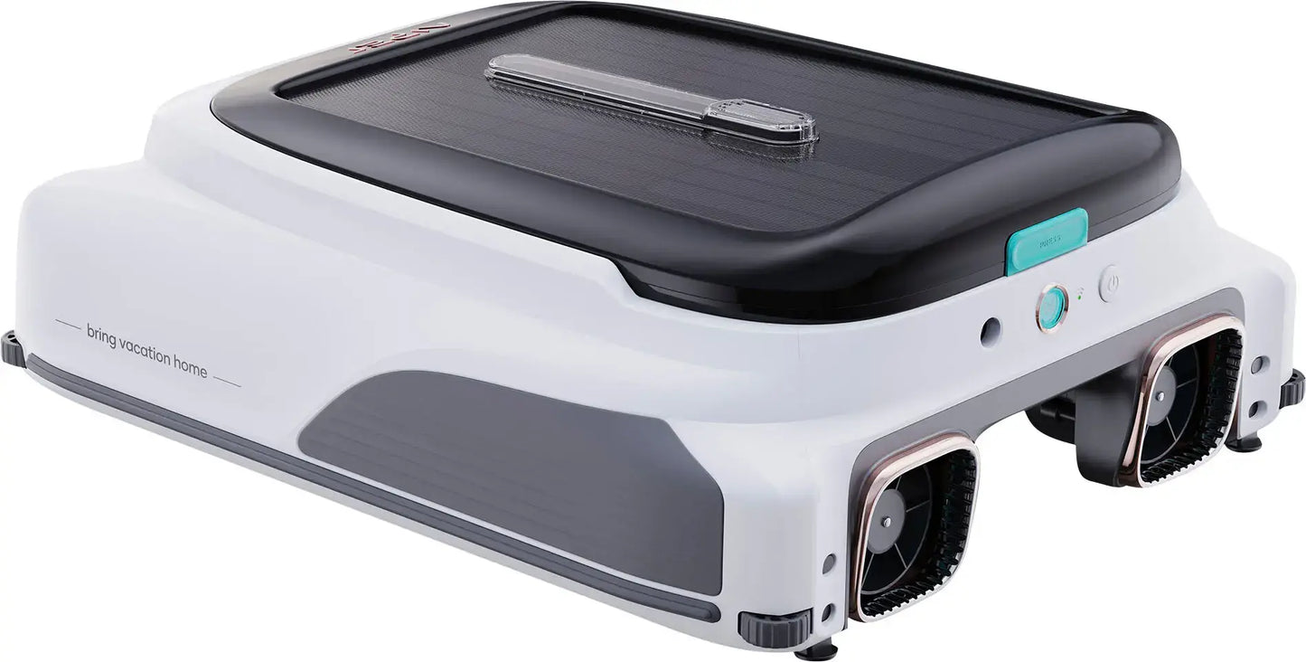 Aiper - Surfer M1 Solar Powered Automatic Robotic Pool Skimmer Cleaner, Lasts 12 Hours, App Control, Ultrasonic Detection - White