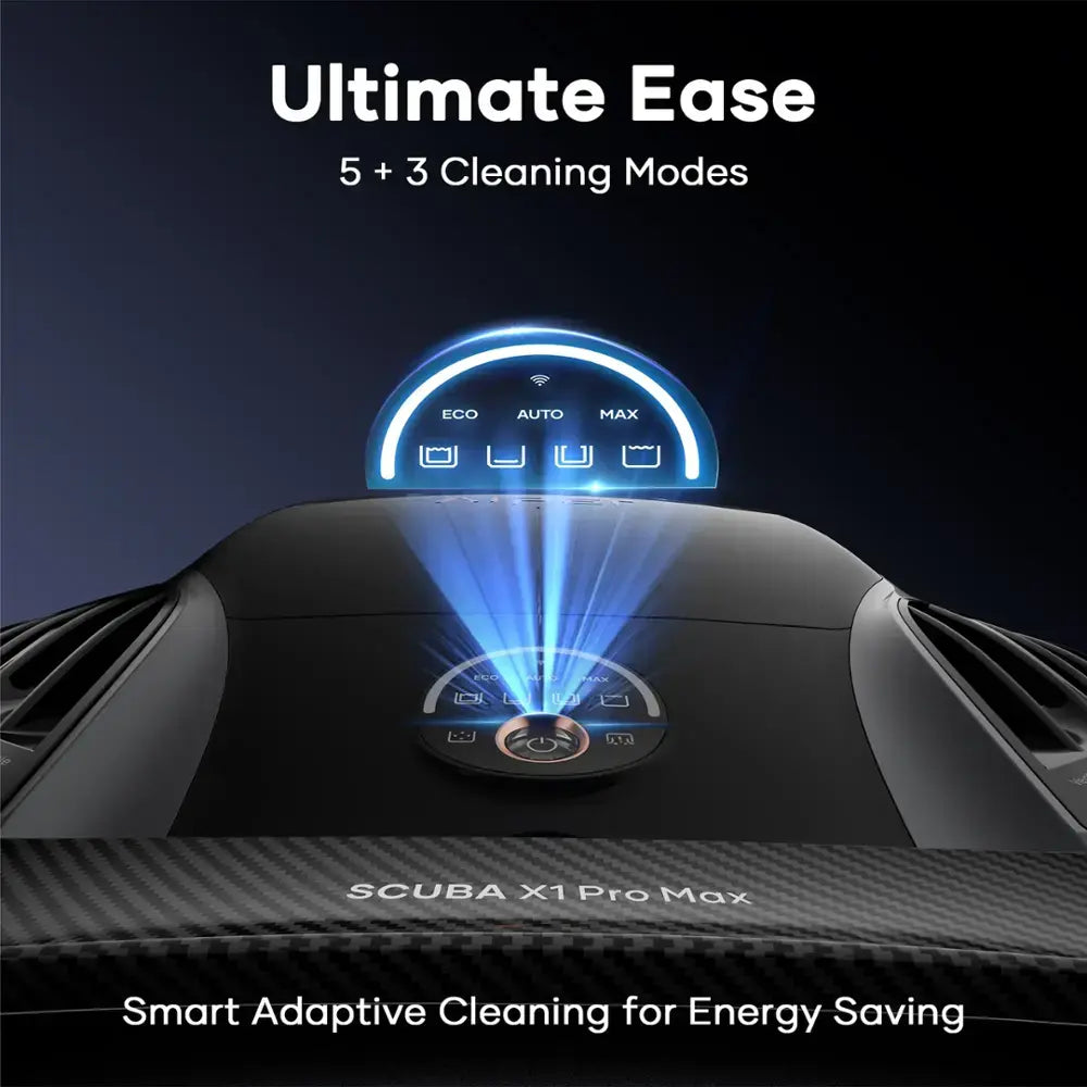 Aiper - Scuba X1 Pro Max: All-in-One Robotic Pool Cleaner with FlexiPath™ 2.0, OmniSense+™ 2.0, TVC Engine, and App Control - Gray