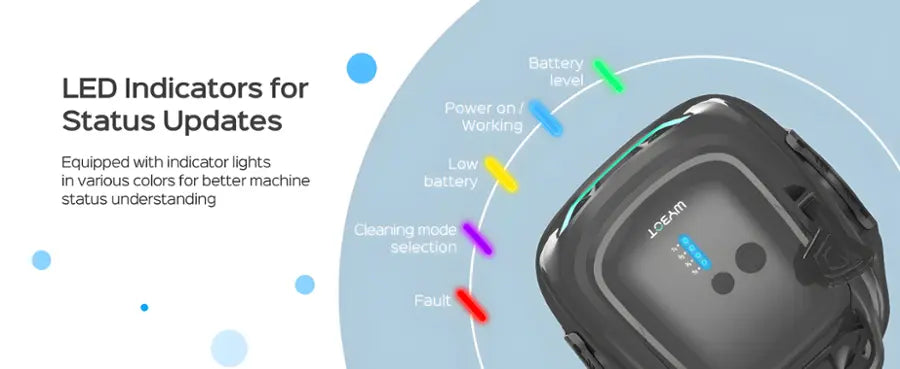 Wybot - A1 Cordless Robotic Pool Cleaner for In-Ground Pools up to 1076sq.ft, Pool Vacuum wiht Infrared Sensors - Black