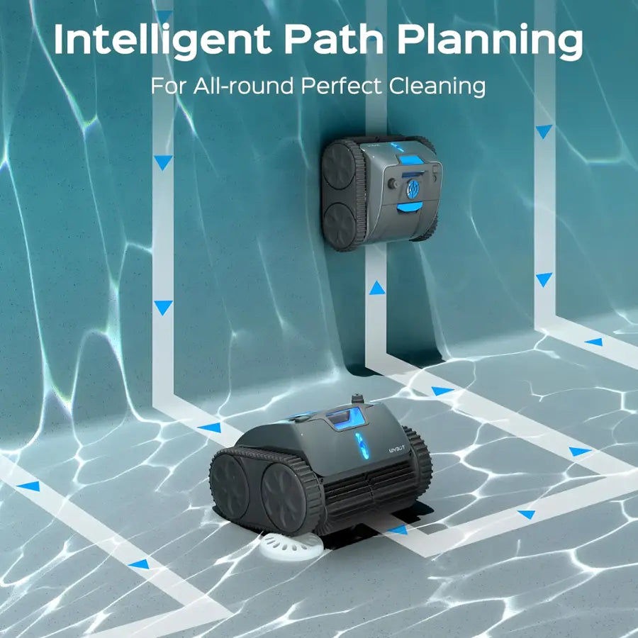 Wybot - C1 Pro Cordless Robotic Pool Cleaner for In-Ground Pools up to 1615sq.ft, Pool Vacuum with Infrared Sensors - Gray