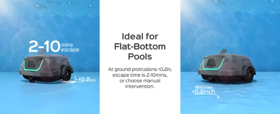 Wybot - A1 Cordless Robotic Pool Cleaner for In-Ground Pools up to 1076sq.ft, Pool Vacuum wiht Infrared Sensors - Black