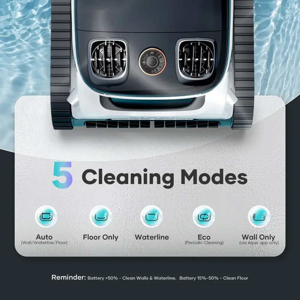 Aiper - Scuba N1 Pro Cordless Robotic Pool Cleaner for In-Ground Pools up to 2150sq.ft, Pool Vacuum with Infrared Sensors - White