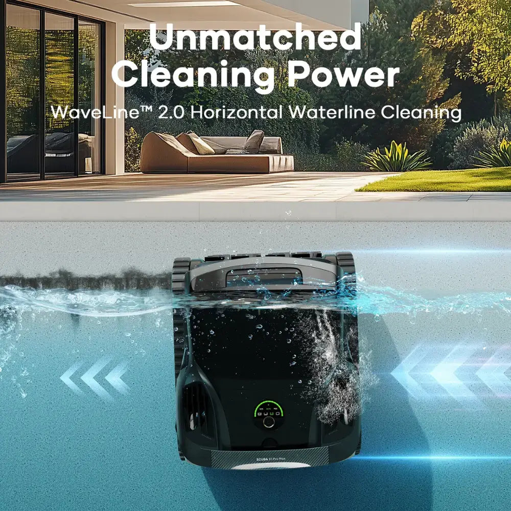 Aiper - Scuba X1 Pro Max: All-in-One Robotic Pool Cleaner with FlexiPath™ 2.0, OmniSense+™ 2.0, TVC Engine, and App Control - Gray