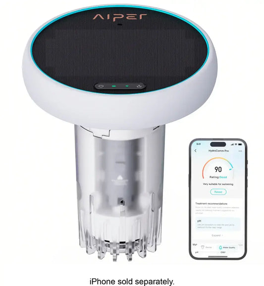 Aiper - HydroComm Pro: Water Quality Monitor with Underwater Communication for Scuba X1 Series, Tracks TDS, EC, pH, Temp & ORP - White