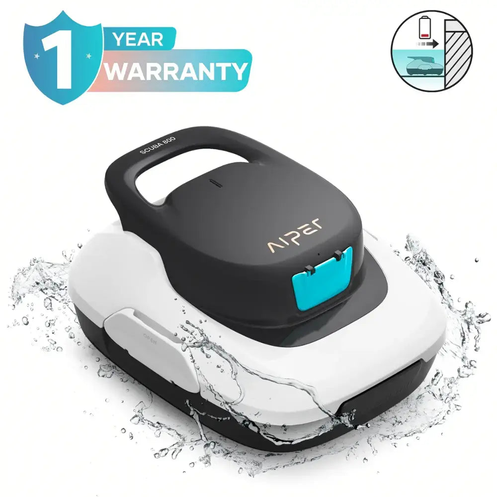 Aiper - Scuba 800 Cordless Robotic Pool Cleaner for Flat Above-Ground Pools up to 860sq.ft, Automatic Pool Vacuum - White