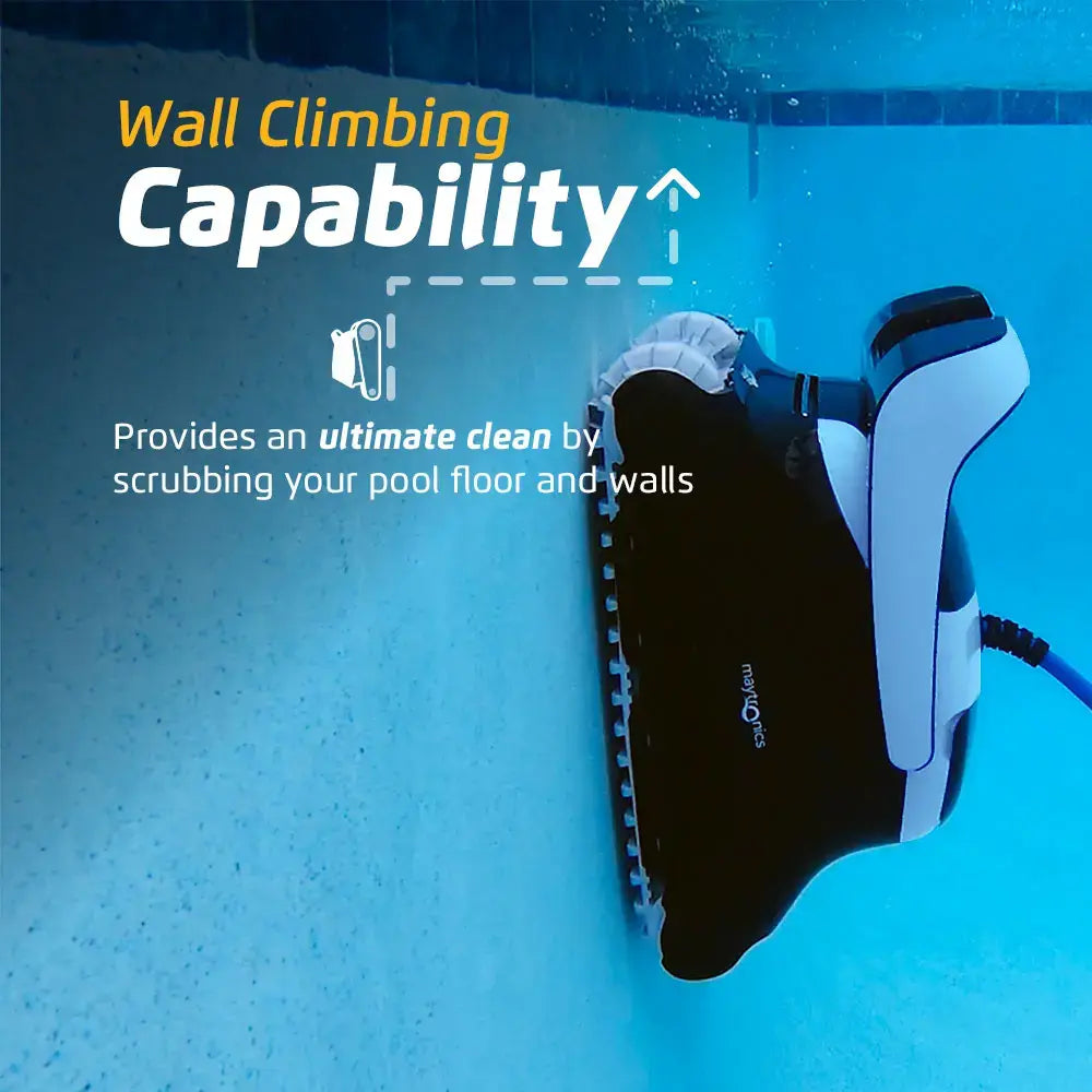 Dolphin - Explorer E40 Automatic Robotic Pool Vacuum Cleaner with Wi-Fi, Wall Climbing Capability, Waterline Scrubber Brush - Wi-Fi Connectivity