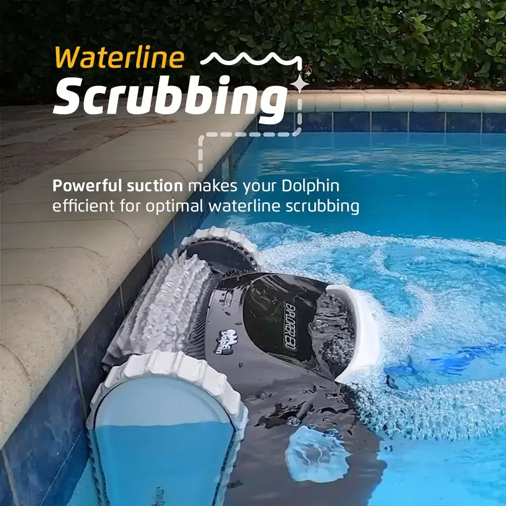 Dolphin - Explorer E30 Wi-Fi Automatic Robotic Pool Vacuum Cleaner, Wall Climbing, Waterline Scrubber Brush, Pools 50 FT in Length - Wi-Fi Connectivity