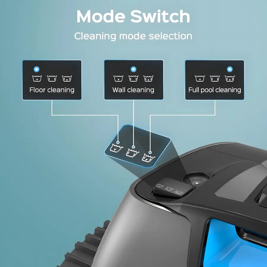 Wybot - C1 Pro Cordless Robotic Pool Cleaner for In-Ground Pools up to 1615sq.ft, Pool Vacuum with Infrared Sensors - Gray