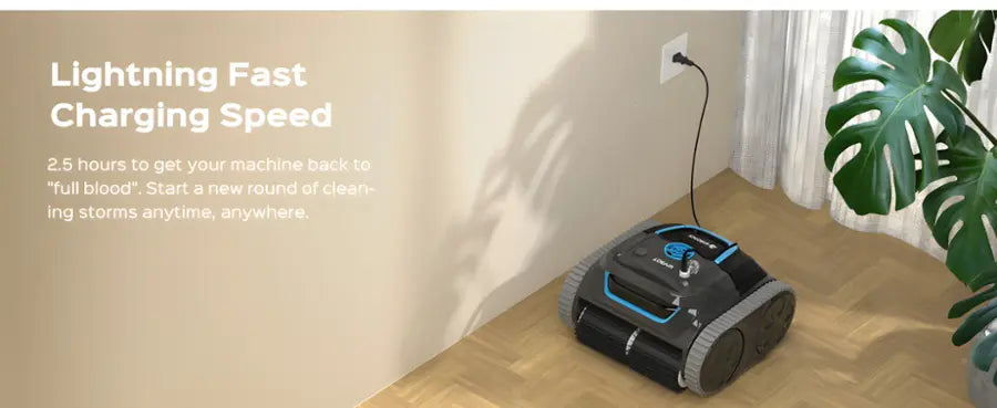 Wybot - S1 Cordless Robotic Pool Cleaner for In-Ground Pools up to 1300sq.ft, Pool Vacuum wiht Infrared Sensors - Gray