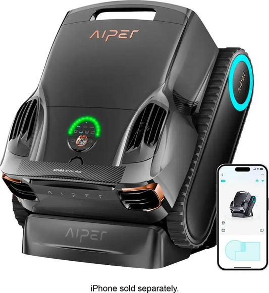 Aiper - Scuba X1 Pro Max: All-in-One Robotic Pool Cleaner with FlexiPath™ 2.0, OmniSense+™ 2.0, TVC Engine, and App Control - Gray